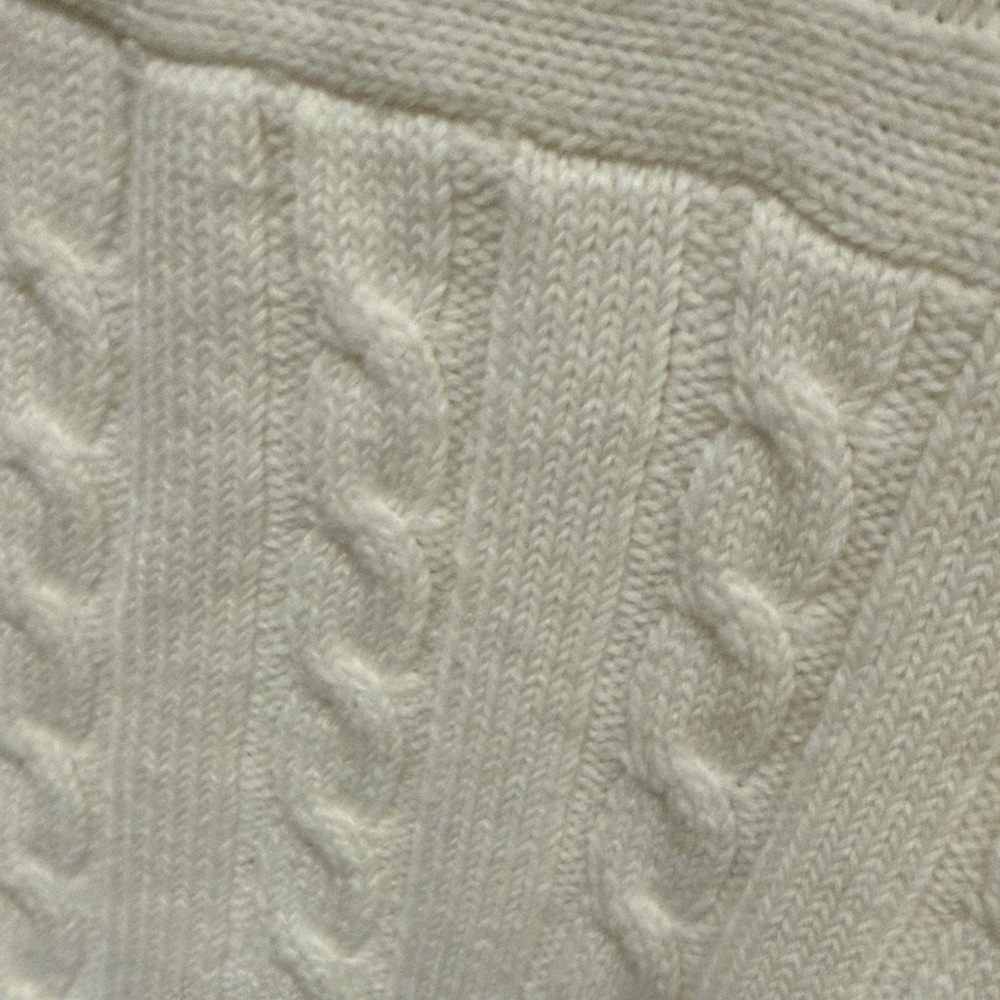 STAUD High Waist Cable Knit White Shorts - Picture 5 of 5